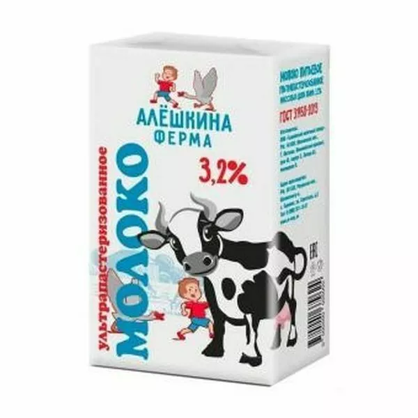 фотография продукта Молоко алёшкина ферма 1л.