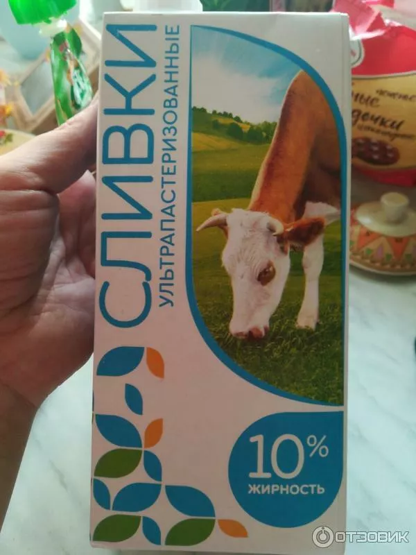 Фотография продукта Сливки милкпром (с коровой) кр.10% 1л 