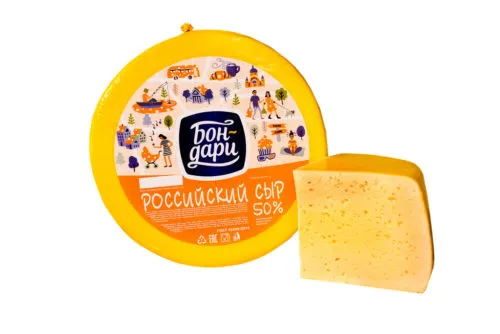 Фотография продукта Сыр, российский, 45%