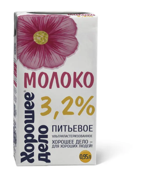 фотография продукта Молоко 3,2% ,фасовка 0,95л