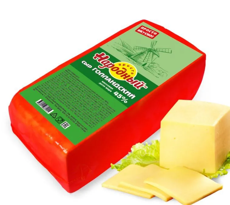 фотография продукта Сыр Голландский 45% «Просто народный»