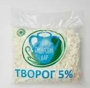 фотография продукта Творог 5% 500г пакет сибирский дар 