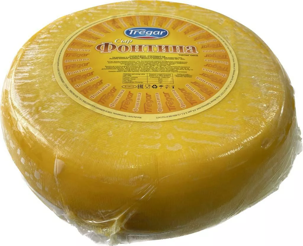 фотография продукта Сыр полутвердый fontina, мдж 45% головка